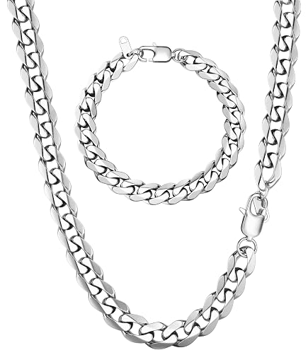 Collana da uomo con catena a maglie cubane in acciaio inossidabile nero da 3-7 mm, 40-60 cm, collane color oro, gioielli hip hop – acquista a prezzi convenienti sul marketplace