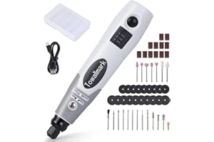 TOWALLMARK Mini Akku Multifunktionswerkzeug 3.6V mit 50 Zubehören, 3 Gang Graviergerät(5000-15000rmp), USB-Lade-Mehrzweck-Elektrowerkzeug zum Bohren, Gravieren, Polieren, Schleifen, Entrosten, Reinigen