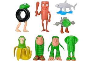 Gensly 8 Pz. Animali Giocattolo Bombardiro Crocodillo, Boneca Ambalabu, Scimpanzini Bananini Figure Per i fan da collezionare