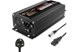 MOUDENSKAY 24V 5A Smart Automatic Battery Charger,Portable Battery Maintainer 24v battery charger for Car Boat Lawn Mower Marine Scooter Wheelchair Motorcycle eBike （Black）