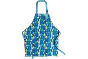 JENNICE HOUSE Kids Aprons, Pure Cotton Children Artists Aprons with Adjustable Neck Strap and Pocket Child Chef Aprons for Boys and Girls Cooking Baking Painting Aprons