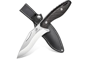 univinlions Messer Outdoor Festatehende Klinge 11cm Survival messer mit Scheide Camping messer Full Tang Bushcraft Messer mit holzgriff Outddor Messer Jagdmesser