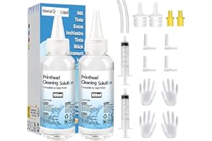 SHUOLEI 200ml Kit Limpieza Cabezales Impresora, Limpiador de boquillas para Limpiar los Cabezales de impresoras de Inyección de Tinta Epson, Canon, HP, Lexmark, Brother