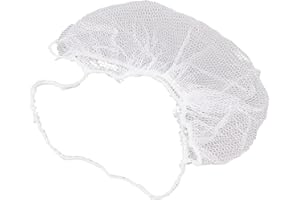 DIOCHE 100 Uds Protectores de Barba Cubierta de Barba Desechable para Hombres Cubiertas de Red Transpirables de Nailon para Barba (Blanco)