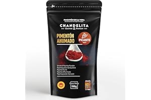Chandelita Pimenton De La Vera Picante En Polvo Ahumado - Bolsa 150gr Con La Denominación De Origen Protegida - Pimenton Picante De La Vera - Especias Y Condimentos. Gourmet & Premium - 100% Pimenton