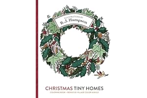 Christmas Tiny Homes Coloring Book: + Bonus 3D Village Color & Build