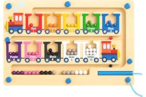 BEOTNP Magnetic Maze, Montessori toy for 2 Year Olds, Magnetic Puzzle Toy for Fine Motor Skills Development, Color and Number Recognition, Suitable for Preschool Teachers and Parents