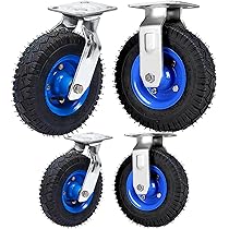 4 Ruote Per Carichi Pesanti 160 Mm - Portata 600 Kg, 2 Fisse E 2 Girevoli Con Freno - Foto 8