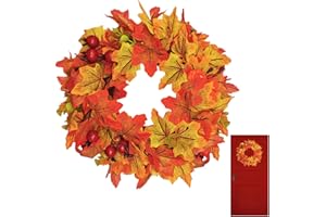 MQIAN Corona Otoño: Puerta de Otoño para Decorar tu Casa