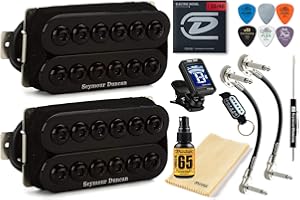 Seymour Duncan Invader SH-8n / SH-8b High Output Humbucker Pickup Set with Tonebird Bundle 11108-31-B (Black)