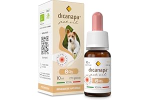 dicanapa - Olio di Canapa Integratore Calmante per Cani di Taglia Media - Biologico e Made in Italy 6% 10 ml – Migliora Articolazioni, Ansia, Aggressività, effetto Tranquillante per Animali