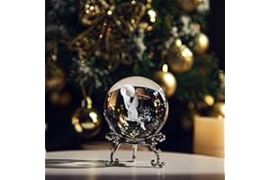 ZEERSHEE Sfera di cristallo di Pegasus 3D con supporto in vetro Laser Cavallo volante fermacarte di nozze Sfere decorative di compleanno Regali di San Valentino per le donne