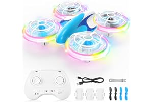ZOOYAUE Mini Drohne für Kinder ab 6 Jahren, RC Quadrocopter Spielzeug für Anfänger mit One-Key Start/Landung, 30 Min Flugzeit, 6 LED Lichtmodi, 360° Flip, Geburtstags Geschenk für Jungen und Mädchen