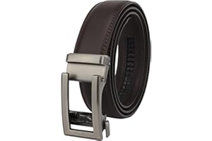 Masters & Stylists Cintura Uomo, Cintura in Pelle con Fibbia Automatica Senza Buchi, Cinta Elegante e Resistente, Regalo Uomo, Larghezza 3.5 cm, Lunghezza 110cm o 120cm
