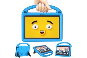 KRICSERTG Fire HD 8 & Plus Tablet Case 2020/2022 - LightWeight ShockProof Handle Friendly Stand Kids Proof Protective Cover for Kindle Fire HD 8 Kids & Kids Pro Tablet (10th/12th Gen, 2020/2022 Release) - Blue