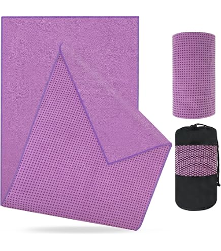 Serviette De Yoga Antidérapante 185x63cm En Microfibre Avec Sac De Rangement - Idéale Yoga Chaud