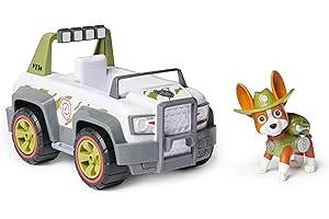 Paw Patrol, Veicolo Jungle Cruiser di Tracker, Veicolo e Personaggio Tracker, Giochi Bambini, 3+ anni