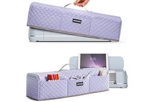 Amoigee Dust Cover for Cricut Explore Air 2, Cricut Maker,Cricut Explore 3,Cricut Maker, Maker Cover with Pockets for Cricut Accessories and Supplies