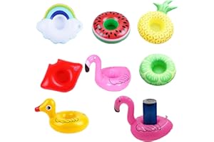 Dinghaole 7 Pièces De Supports À Boissons Gonflables pour Piscine - Flotteurs À Tasses Flottants pour Spa Et Accessoires De Piscine