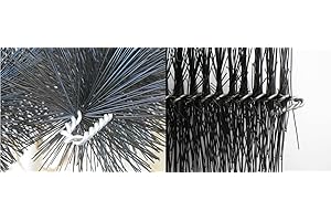 MEISSNER BÜRSTENTECHNIK MEISSNER 10x Dachrinnenbürsten 100cm lang, Ø 15cm, inkl. 6 Sicherungsklammern gegen Sturm und Wind