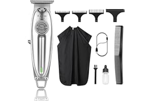 Kemei Cortadora de pelo profesional para hombre, cortadora de barba para hombre, cortadora eléctrica de grado de peluquería, solución de aseo inalámbrica todo en uno Regalos para el Día del Padre