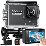 COOAU Nuova Action Cam 4K WiFi 24MP Touch Screen con Microfono Esterno fotocamera subacquea 40M con Telecomando EIS Stabilizz