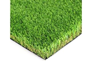 LITA Premium 35mm Pile Height Artificial Grass, Realistic and Thick Fake Faux Grass Mat, Outdoor Garden Dogs Pet Synthetic Grass, Carpet Doormat Rubber Backed with Drainage Holes(1mx3m)