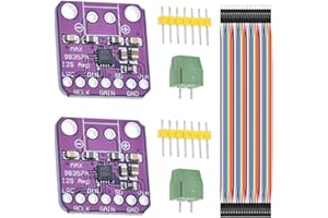 Youmile 2PCS MAX98357 Audio Power Amplifier Module I2S Class D Filterless Audio Amplifiers Board for Arduino, Raspberry Pi, Esp32 with Dupont Cable