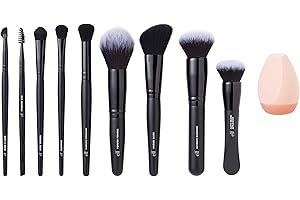 e.l.f. Ten Out Of Ten Brush Set, 10 Piece Brush Kit, Brushes For Face Makeup, Eyes, Brows & More, Made With Synthetic Bristles, Vegan & Cruelty-Free