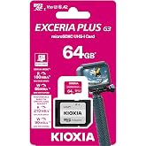 Kioxia 64GB Exceria Plus G3 Micro SDXC V30 A2 4K 210MB/90MB/sn Hafıza Kartı - SD Adapt&ouml;rl&uuml; (LMPL3M064GG2)