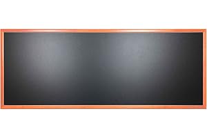 INTERFACE-PLV Ardoise murale en bois couleur orange dimensions 166 x 66 cm - Fabrication française