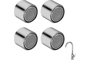 BYYT Zestaw 4 perlatorów 22 mm do kranów, zaawansowany technologicznie perlator zapobiegający osadzaniu się kamienia, dobrej jakości kran z perlatorem, nasadka do kranu odpowiednia do kranów łazienkowych