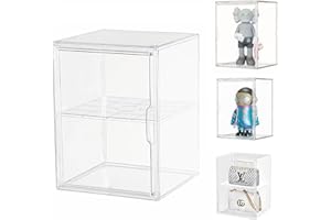Dasellfa Vitrine Schaukasten Plexiglas Box, Acryl Vitrine, Sammlervitrine mit Tür, Für Minifiguren, Figuren Vitrine Kleine, Action Figuren Spielzeug, Modellautos, Sammelfiguren (30*25*40cm)