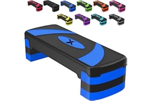 Xn8 Sports Steppers for Exercise Workout Adjustable Height 10cm 15 cm 20cm Sturdy Exercise Step for Gym, Aerobic Steps, Cardio Exercise and Stretching- Exercise Stepper for Home