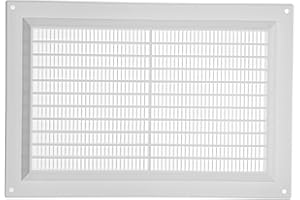 Vent Systems 250 x 170 mm / 10" x 7" Inch Rectangular Plastic Air Vent Cover, Louvered Wall Grille with Insect Mesh, HVAC Vent Cover for Intake and Exhaust for Wall, Ceiling, Shed, Home Improvement