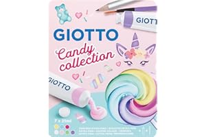 Giotto Candy Collection Tempera 21ml x 6 Tubi con Mini Pennello e Matita