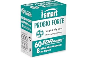 Probiotique Flore Intestinale - 5 souches - Renforce Flore Intestinale et le Système Immunitaire - Confort Digestif - 8 Milliards de Micro-Organismes par Gélule - Lactobacillus - Vegan - Sans Gluten - Sans OGM - Gélule DrCaps - Supersmart