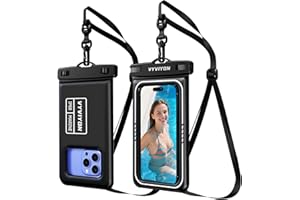 VYVIYON Schwimmende wasserdichte Handytasche IPX8 Trockenbeutel für Urlaub Strand Pool Kaja Kreuzfahrt und Reisezubehör,wasserdichte Handyhülle für iPhone 16/15 Pro Max Samsung S25-2 Pack 8,0 Zoll