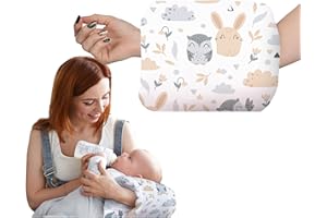 AMILIAN Piccolo cuscino per allattamento con imbottitura; cuscino per allattamento, manicotto: circa 22 x 20 cm, per viaggiare; tunnel per braccia, cuscino per l'allattamento, luce