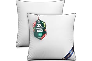 ‎UTOPIA BEDDING Utopia Bedding 2er Set Kissen 40x40 cm, Kissenfüllung für Bett und als Dekokissen, Sofakissen, Zierkissen für Couch (Weiß)
