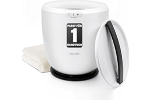 Handtuchwärmer Elektrisch Schwarz – Kompakter Handtuchheizkörper mit Timer & Überhitzungsschutz, Towel Warmer für 1 Handtuch, Energiesparend & Mobil, Für Zuhause, Spa, Hotel oder Wellnessbereich