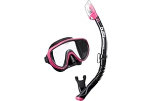 Tusa Serene Adult Mask & Snorkel Set - Colour Choice (Black/Hot Pink)