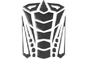 KIMISS 1pcs Protector universal de la almohadilla del tanque de la motocicleta, pegatina colorida del tanque del tanque de gas de goma (borde plateado)