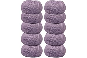 DELFINO WOLL DOLOMITI Tiglio 10 Gomitoli Lana Merinos 50g - Disponibile in più Colori e Spessori - Filato Colore Lilla (730) - 85% Lana Merinos, 15% Microfibra - 100% Made in Italy (730)