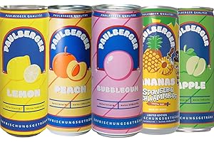 MBACCENT Paulberger Limo Set alle Sorten! Paul Berger iCrimax 1x Lemon 1x Bubblegum 1x Peach 1x Ananas 1x Apfel 5 x 330ml (1650ml) inkl. 1,25€ Pfand Einweg