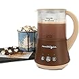 Nostalgia 32 Oz Frother and Hot Chocolate Maker, Warm or Cold Milk Foam, Includes Cocoa Bomb Mold, for Coffees, Lattes, Cappuccinos, Brown