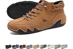 LOVEWLVNCL Botas altas de gamuza hechas a mano - Zapatos Beck unisex for exteriores Explorer Botas Chukka ligeras impermeables Zapatillas de deporte casuales antideslizantes y transpirables for caminar Senderism