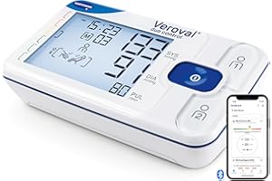 ‎VEROVAL Veroval duo control medium – Blutdruckmessgerät Oberarm bei Herzrhythmusstörungen | digital, mit App (bluetooth), Manschettensitzkontrolle, Ruheindikator & Software