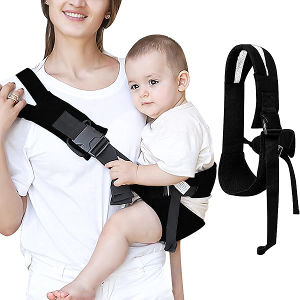 Fascia Portabebè Traspirante Regolabile - Marsupio Ergonomico Per Bambini Fino A 20kg, Nero - Foto 13