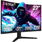 Z-Edge Curved Gaming Screen 27 Inch 300 Hz, 1ms MPRT, FreeSync, FHD (1920x1080), LED Gaming Monitor 16:9, Adjustable Tilt, 15
